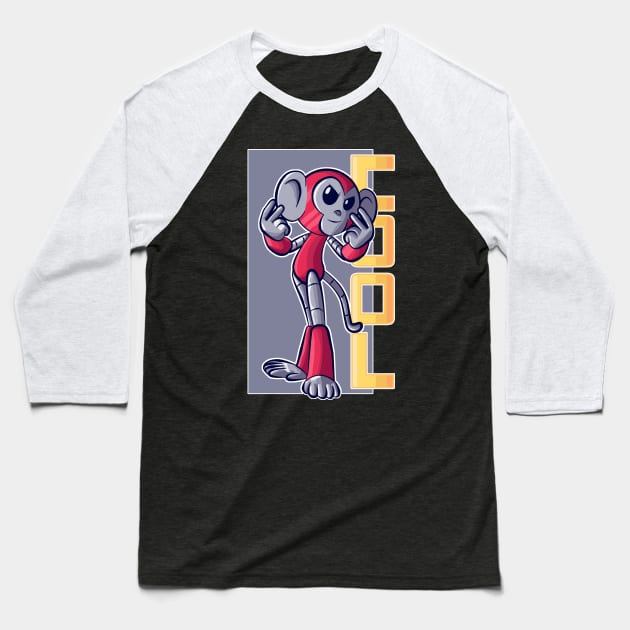 DROIDMONKEY COOL Baseball T-Shirt by droidmonkey